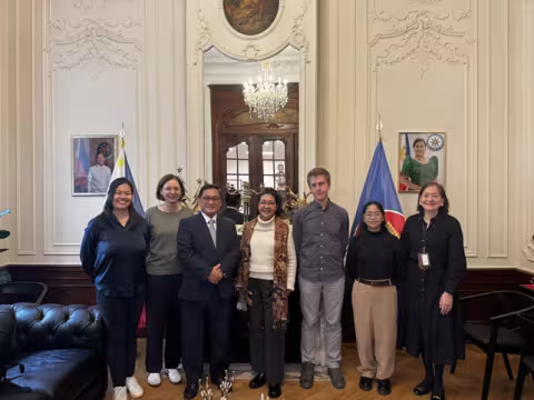 UNamur and UPPI representatives with the Philippine Ambassador to Belgium
